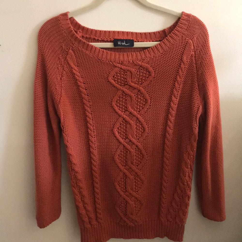 Wish burnt orange sweater / size small